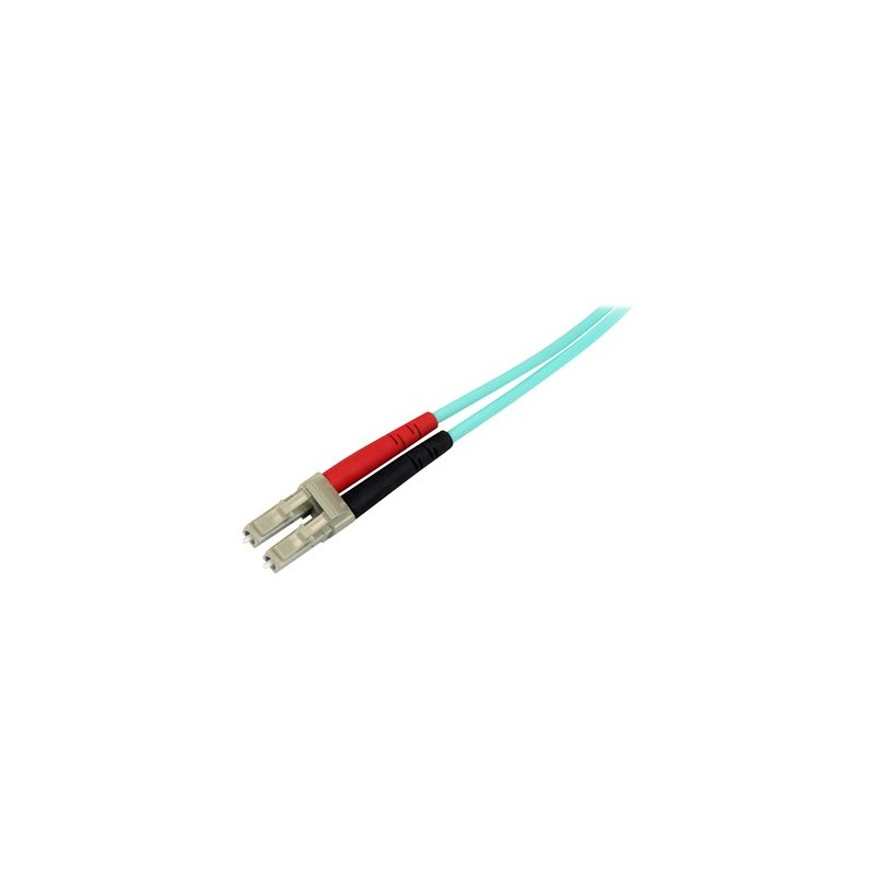 StarTech.com Aqua OM4 Duplex Multimode Fiber - 2m / 6 ft - 100 Gb - 50/125 - OM4 Fiber - LC to LC Fiber Patch Cable