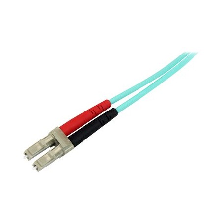 StarTech.com Aqua OM4 Duplex Multimode Fiber - 2m / 6 ft - 100 Gb - 50/125 - OM4 Fiber - LC to LC Fiber Patch Cable