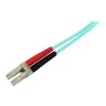 StarTech.com Aqua OM4 Duplex Multimode Fiber - 2m / 6 ft - 100 Gb - 50/125 - OM4 Fiber - LC to LC Fiber Patch Cable
