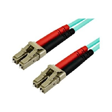 StarTech.com 15 m OM4 LC to LC Multimode Duplex Fiber Optic Patch Cable- Aqua - 50/125 - Fiber Optic Cable - 40/100Gb - LSZH