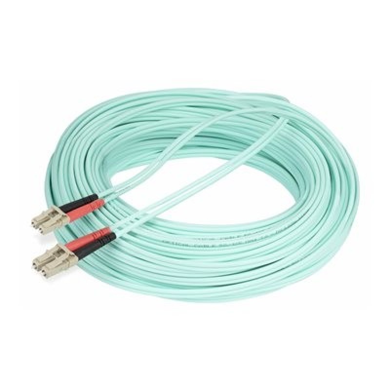 StarTech.com 20m (65ft) LC/UPC to LC/UPC OM4 Multimode Fiber Optic Cable, 50/125?m LOMMF/VCSEL Zipcord Fiber, 100G Networks