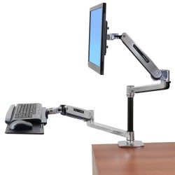 Ergotron WorkFit-LX - Nástavec na stůl - leštěný hliník
