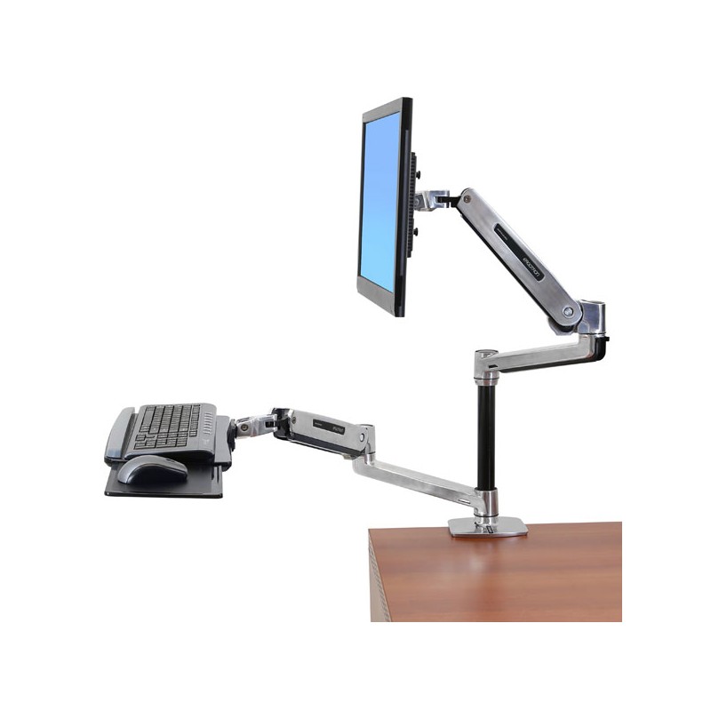 Ergotron WorkFit-LX - Nástavec na stůl - leštěný hliník