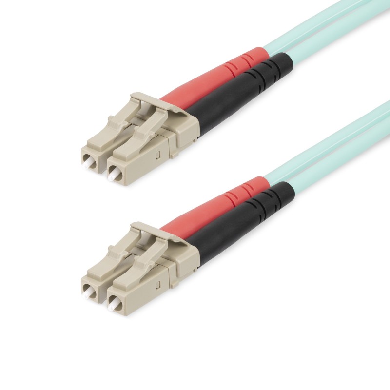 StarTech.com 25m (82ft) LC/UPC to LC/UPC OM4 Multimode Fiber Optic Cable, 50/125?m LOMMF/VCSEL Zipcord Fiber, 100G Networks