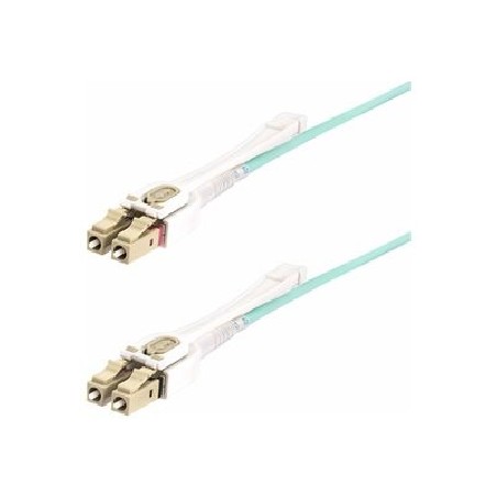 StarTech.com 5m (15ft) LC to LC (UPC) OM4 Multimode Fiber Optic Cable w/Push Pull Tabs, 50/125?m, 100G Networks, Bend