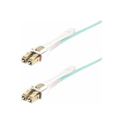 StarTech.com 3m (10ft) LC to LC (UPC) OM4 Multimode Fiber Optic Cable w/Push Pull Tabs, 50/125?m, 100G Networks, Bend