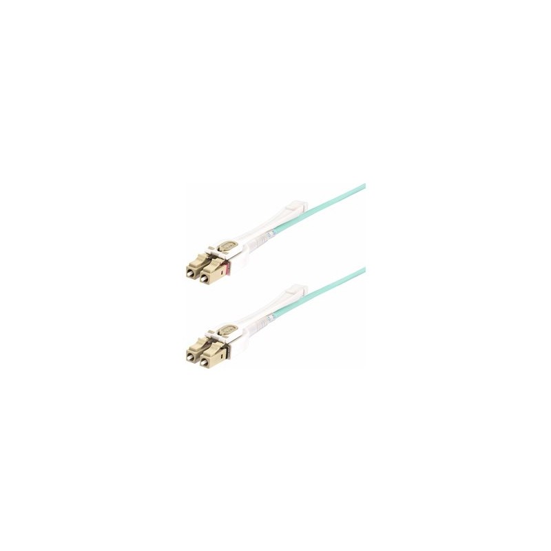 StarTech.com 3m (10ft) LC to LC (UPC) OM4 Multimode Fiber Optic Cable w/Push Pull Tabs, 50/125?m, 100G Networks, Bend
