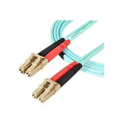 StarTech.com Aqua OM4 Duplex Multimode Fiber - 16 ft / 5m - 100 Gb - 50/125 - OM4 Fiber - LC to LC Fiber Patch Cable