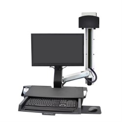 Ergotron StyleView Sit-Stand Combo System with Worksurface - Montážní sada (rukojeť, držák CPU, 2 kryty drah, 2 cable channels