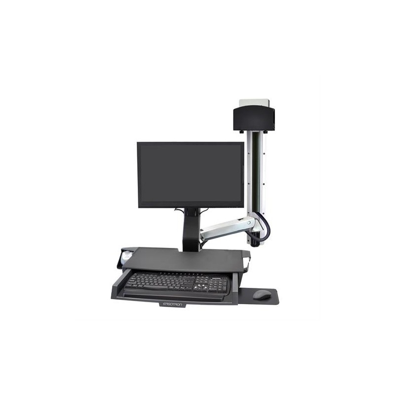 Ergotron StyleView Sit-Stand Combo System with Worksurface - Montážní sada (rukojeť, držák CPU, 2 kryty drah, 2 cable channels