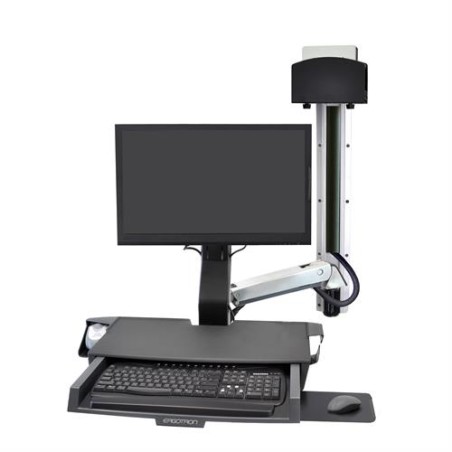 Ergotron StyleView Sit-Stand Combo System with Worksurface - Montážní sada (rukojeť, držák CPU, 2 kryty drah, 2 cable channels