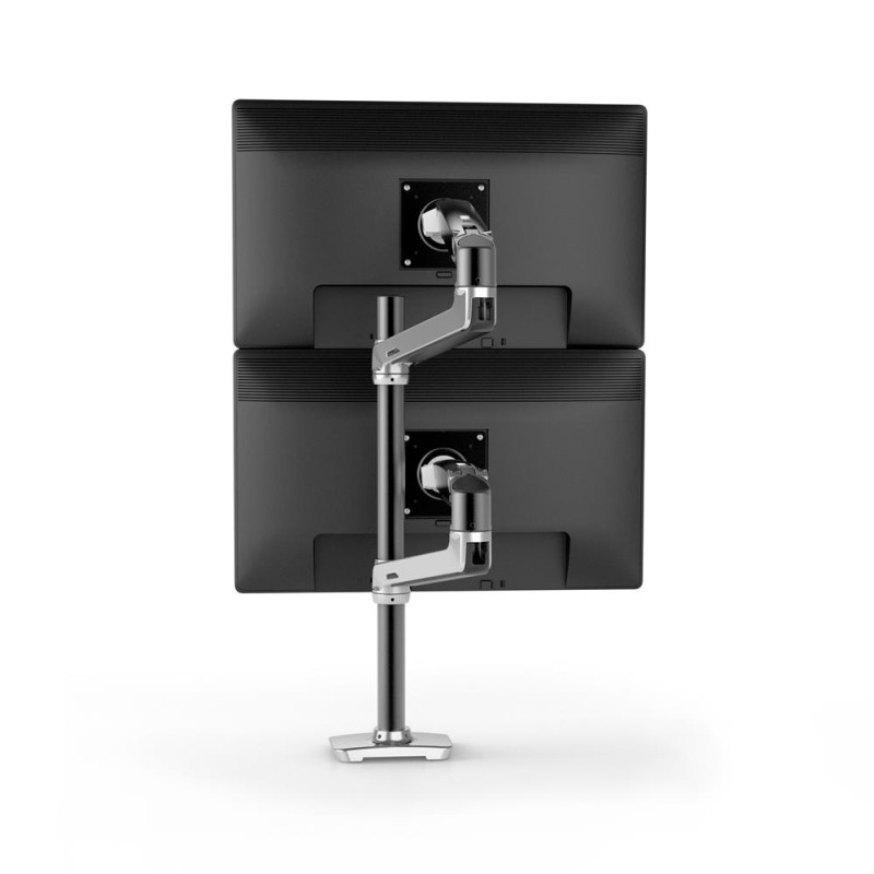 Ergotron LX - Montážní sada (duální stohovací rameno, vysoký sloupek) - pro 2 LCD displeje - hliník, ocel - leštěný hliník s