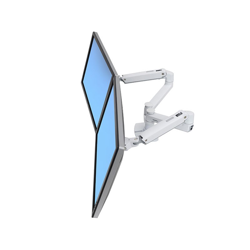 Ergotron LX Dual Side-by-Side Arm - Montážní sada (svorka k montáži na stůl, žerď, 2 polohovatelná ramena, 2 držáky rozšíření