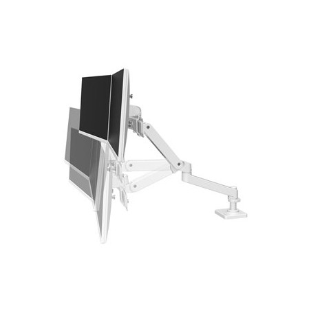Ergotron LX Pro - Montážní sada (dvojité přímé rameno) - pro 2 LCD displeje - hliník - bílá - velikost obrazovky: až 27"