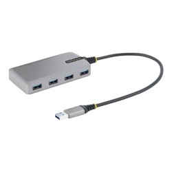 StarTech.com 4-Port USB Hub, USB 3.0 5Gbps, Bus Powered, USB-A to 4x USB-A Hub with Optional Auxiliary Power Input, Portable