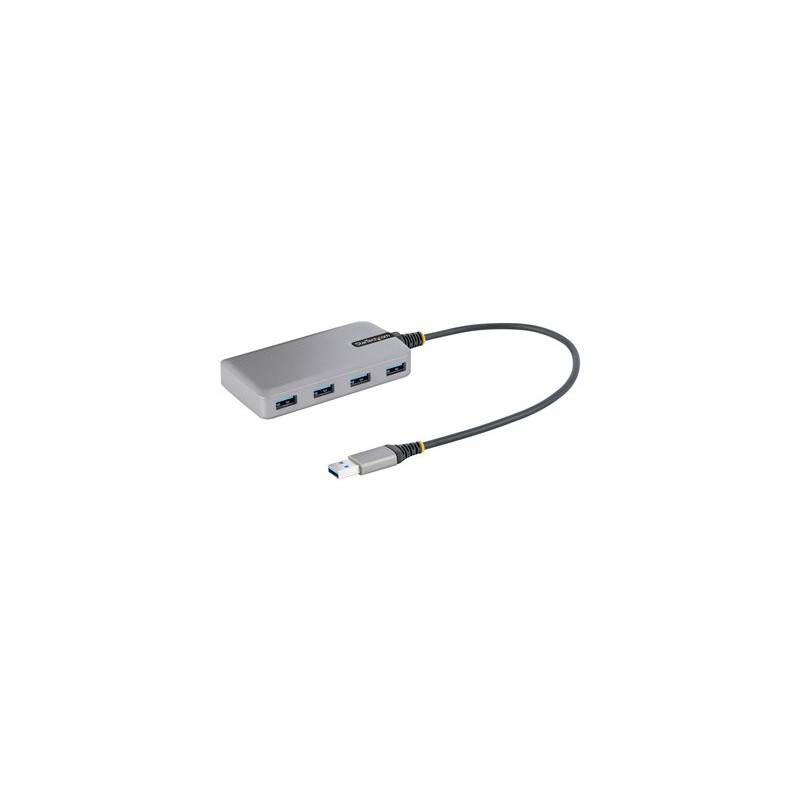 StarTech.com 4-Port USB Hub, USB 3.0 5Gbps, Bus Powered, USB-A to 4x USB-A Hub with Optional Auxiliary Power Input, Portable