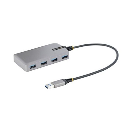 StarTech.com 4-Port USB Hub, USB 3.0 5Gbps, Bus Powered, USB-A to 4x USB-A Hub with Optional Auxiliary Power Input, Portable