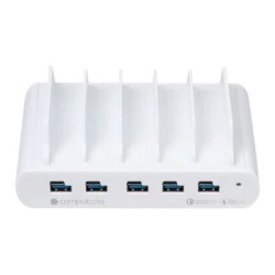 Compulocks 5 Port USB-C and USB-A Charging Dock with EU - Dobíjecí stanice - 150 Watt - 10 výstupní konektory (5 x USB-C, 5 x 4