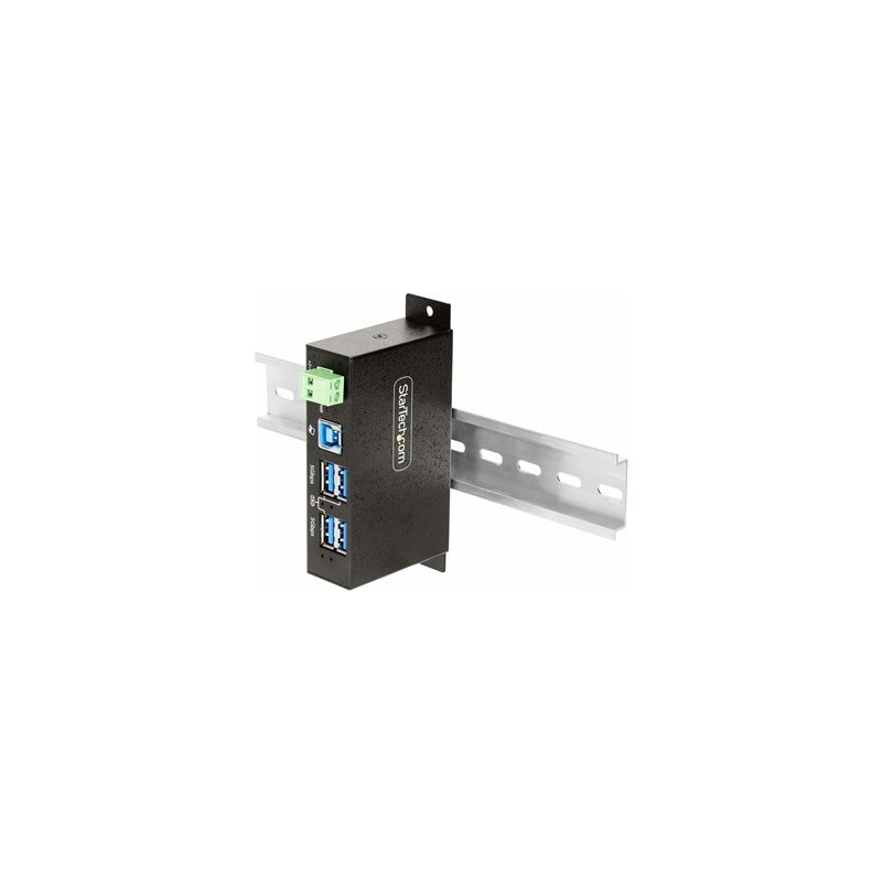 StarTech.com 4-Port Managed USB Hub with 4x USB-A, Heavy Duty with Metal Industrial Housing, ESD & Surge Protection
