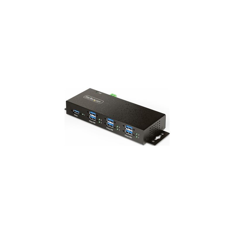 StarTech.com 7-Port Managed USB Hub with 7x USB-A, Heavy Duty with Metal Industrial Housing, ESD & Surge Protection