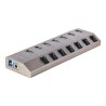 StarTech.com 7-Port Self-Powered USB-C Hub with Individual On/Off Switches, USB 3.0 5Gbps Expansion Hub w/Power Supply