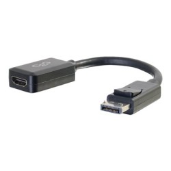 C2G 8in DisplayPort to HDMI Adapter - DP to HDMI Adapter - 1080p - Black - M/F - Video adaptér - DisplayPort s piny (male) do
