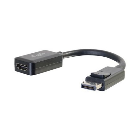 C2G 8in DisplayPort to HDMI Adapter - DP to HDMI Adapter - 1080p - Black - M/F - Video adaptér - DisplayPort s piny (male) do