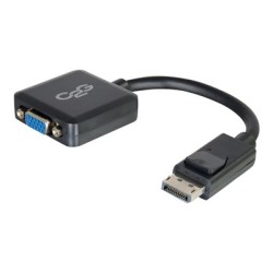 C2G 8in DisplayPort to VGA Adapter - DP to VGA Adapter Converter - Black - M/F - Kabel DisplayPort - DisplayPort (M) do HD-15