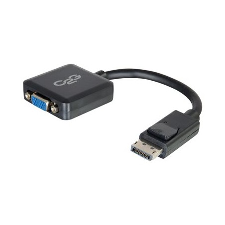 C2G 8in DisplayPort to VGA Adapter - DP to VGA Adapter Converter - Black - M/F - Kabel DisplayPort - DisplayPort (M) do HD-15
