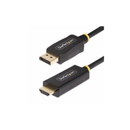StarTech.com 6.6ft (2m) DisplayPort to HDMI Adapter Cable, 4K 60Hz with HDR, DP to HDMI 2.0b, Active Video Converter
