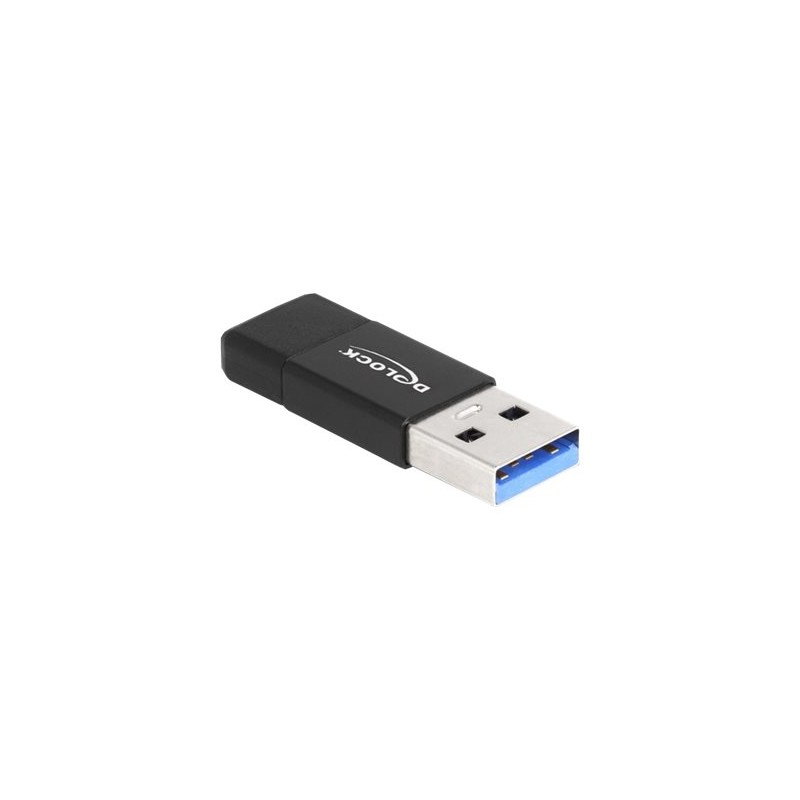 Delock - USB adaptér - USB typ A (M) do 24 pin USB-C (F) - USB 3.2 Gen 2 - 5 V - 3 A - černá