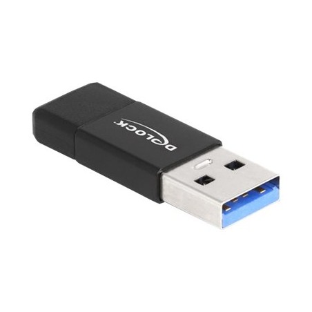 Delock - USB adaptér - USB typ A (M) do 24 pin USB-C (F) - USB 3.2 Gen 2 - 5 V - 3 A - černá
