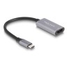 Delock - Ultra High Speed - video adaptér - 24 pin USB-C s piny (male) do HDMI se zdírkami (female) - 15 cm - šedá/cerná