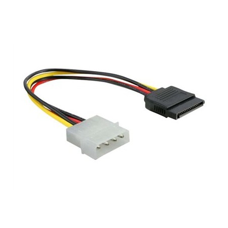 Delock - Elektrický kabel - SATA napájení (M) do 4 pinové interní napájení (M) - 15 cm