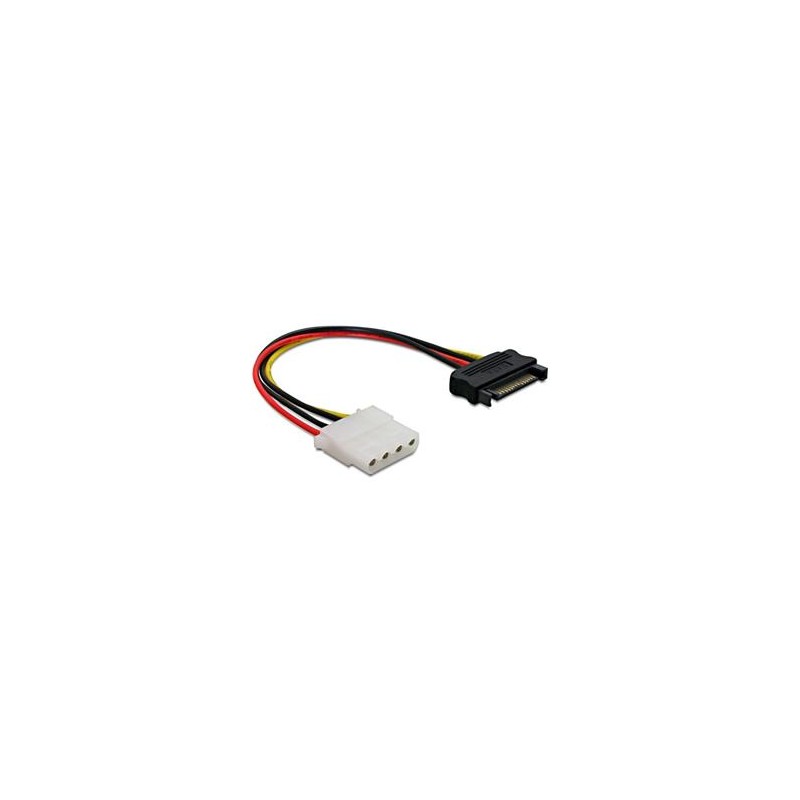 Delock - Elektrický kabel - SATA napájení (M) do 4 pinové interní napájení (F) - 12 cm