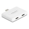 Delock - USB adaptér - USB-C (M) do USB-C (F) - DisplayPort 1.4 - rychlost prenosu dat až 10 Gbps, USB Power Delivery 3.0