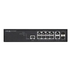 LANCOM GS-2412P - Prepínac - rízený - 8 x 10/100/1000 (PoE+) + 2 x 1 Gigabit SFP + 2 x 10/100/1000 - Lze montovat do rozvadece