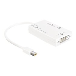 Delock - Video adaptér - dva spoje - Mini DisplayPort s piny (male) do DVI-D, HDMI, DisplayPort se zdířkami (female) - 16 cm
