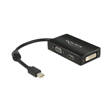 Delock Delock Adapter mini Displayport 1.1 male VGA / HDMI / DVI female Passive - Nástroj pro převod videa - DisplayPort - DVI