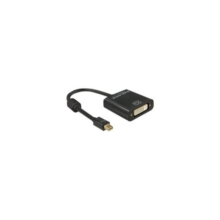Delock - Video adaptér - jeden spoj - Mini DisplayPort (M) do DVI-I (F) - DisplayPort 1.2 - 20 cm - křídlové šrouby, podp… 62605