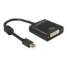 Delock - Video adaptér - jeden spoj - Mini DisplayPort (M) do DVI-I (F) - DisplayPort 1.2 - 20 cm - křídlové šrouby, podp… 62605