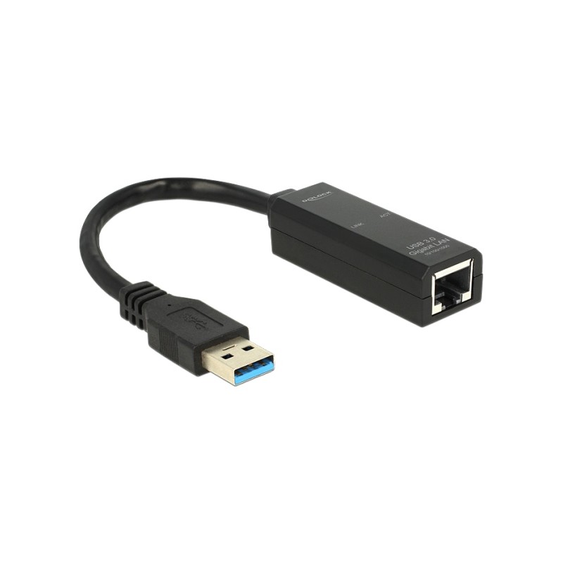 Delock Adapter USB 3.0 Gigabit LAN 10/100/1000 Mb/s - Síťový adaptér - USB 3.0 - Gigabit Ethernet 62616