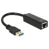 Delock Adapter USB 3.0 Gigabit LAN 10/100/1000 Mb/s - Síťový adaptér - USB 3.0 - Gigabit Ethernet 62616