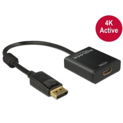 Delock Adapter Displayport 1.2 male HDMI female 4K Active - Nástroj pro převod videa - Parade PS171 - DisplayPort - HDMI