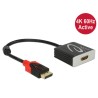 Delock Adapter Displayport 1.2 male HDMI female 4K Active - Nástroj pro převod videa - Parade PS176 - DisplayPort - HDMI - černá