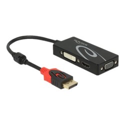 Delock - Nástroj pro převod videa - DisplayPort - DVI, HDMI, VGA - černá - maloobchod 62902