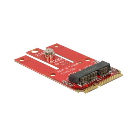 Delock Mini PCIe M.2 Key E slot - Řadič úložiště - M.2 - 1 Kanál - M.2 Card - PCIe Mini Card