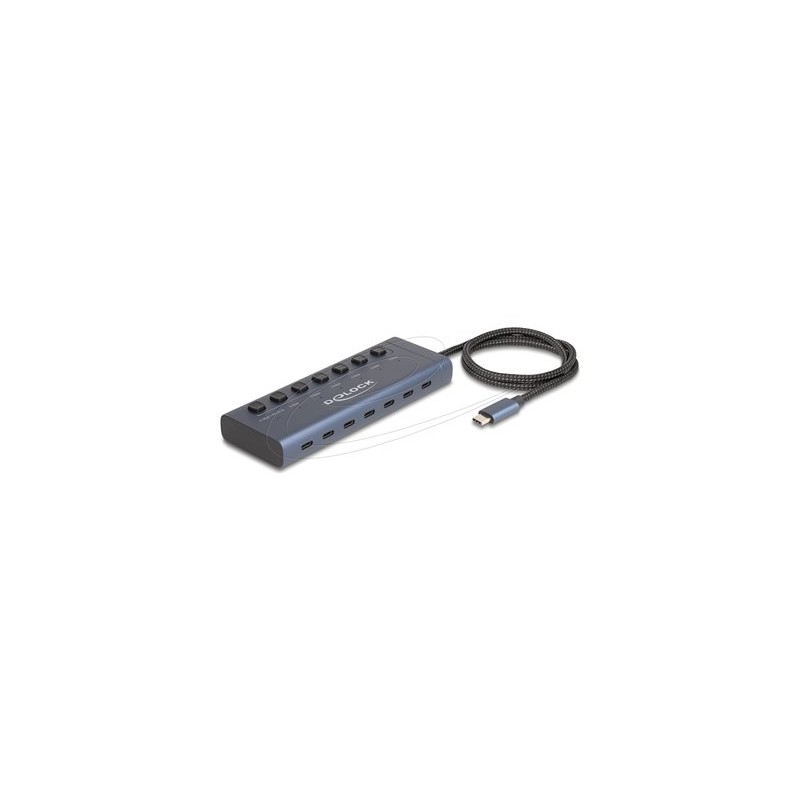 Delock - Rozbocovac - 6 x USB-C + 1 x USB-C (napájení) - desktop
