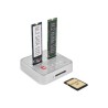 Delock - Dokovací stanice SSD - oddílů: 2 - M.2 - M.2 NVMe Card - USB 3.2 (Gen 2) - stříbrná