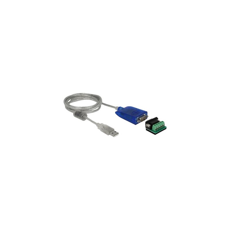 Delock Adapter USB Type-A to Serial RS-422/485 DB9 with surge protection 600 W and extended temperature range - Sériový adaptér